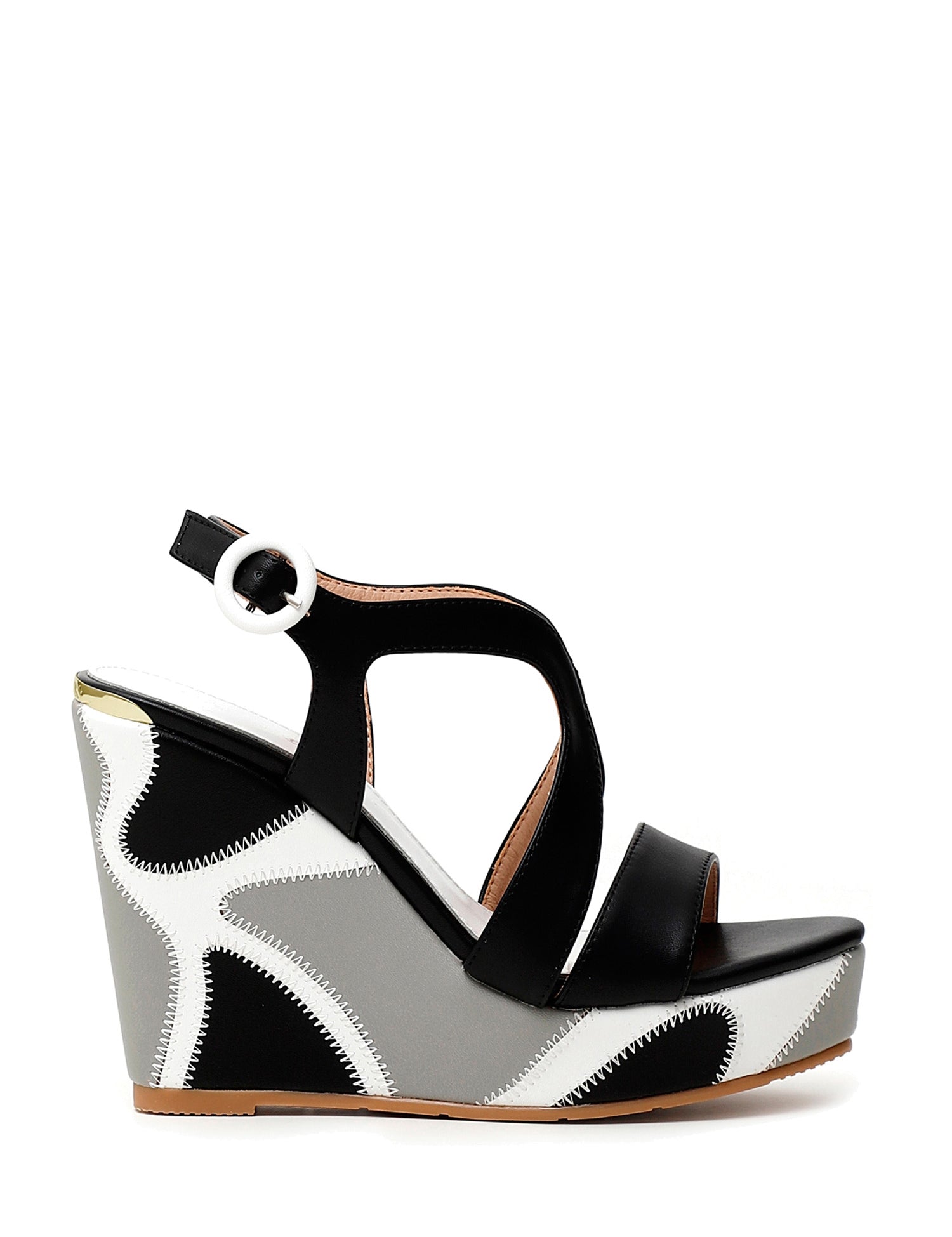 Sandali zeppa Nero Cafenoir