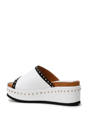 Sandali zeppa Bianco Cafenoir