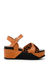 Sandali zeppa Marrone Cafenoir