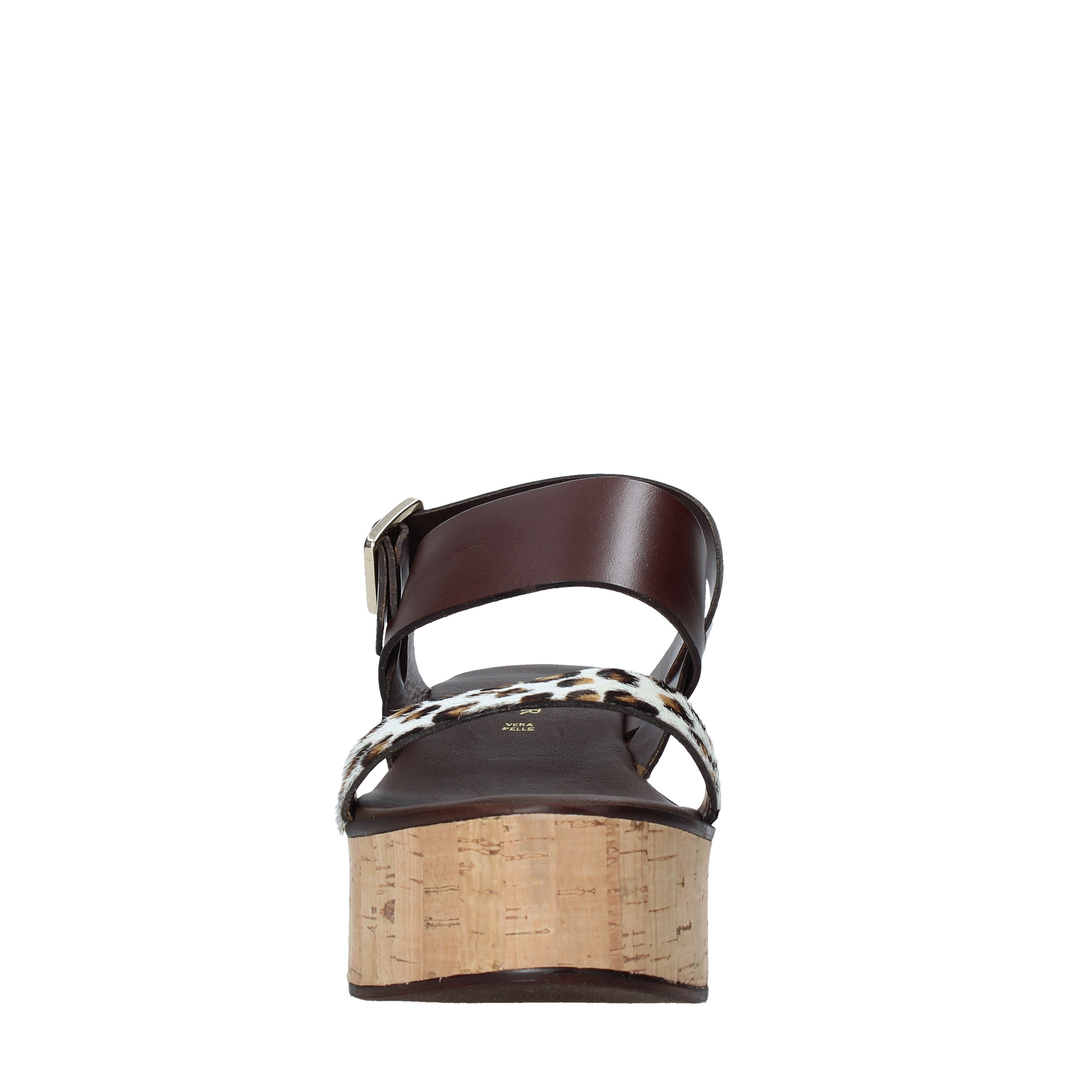 Sandali zeppa Marrone Cafenoir