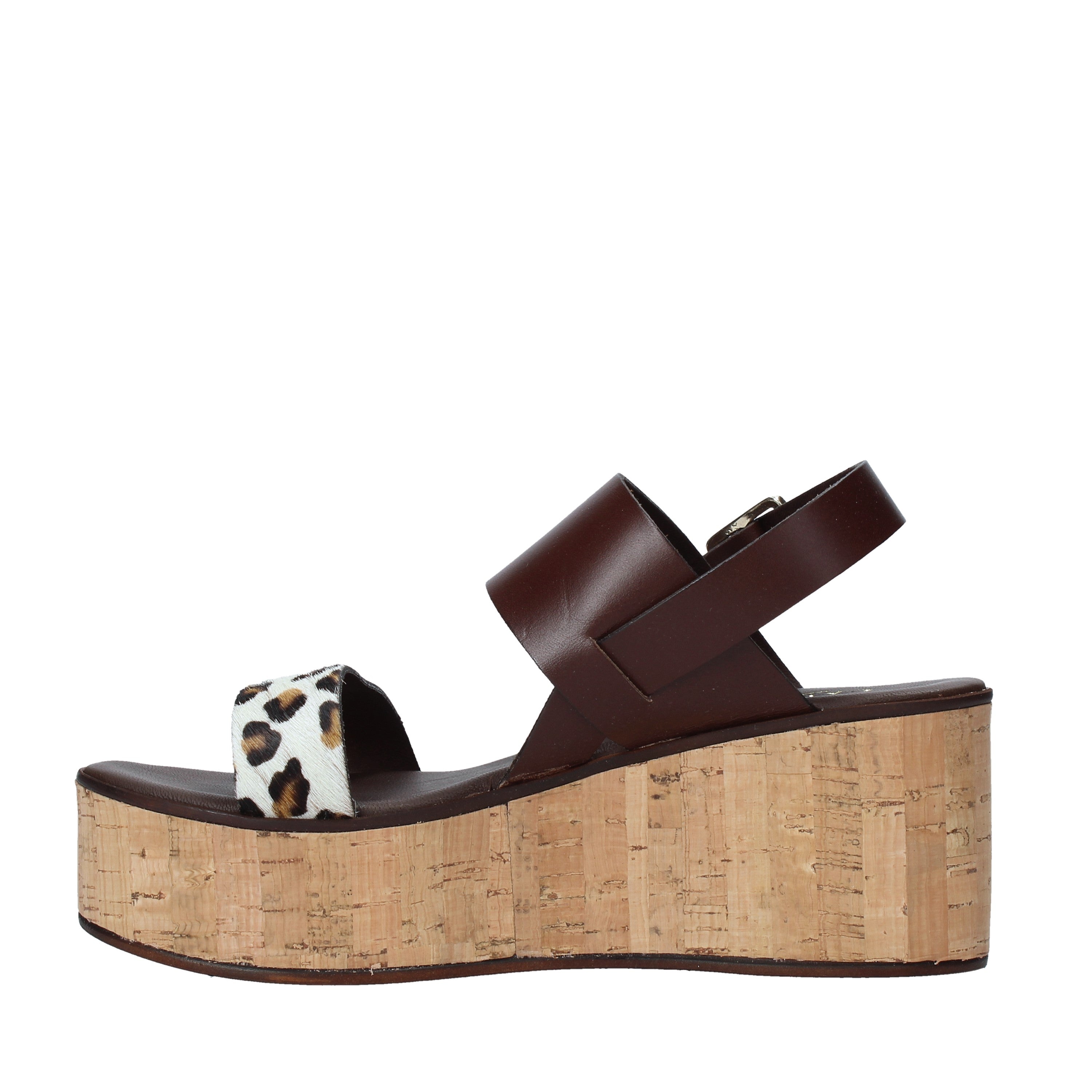 Sandali zeppa Marrone Cafenoir