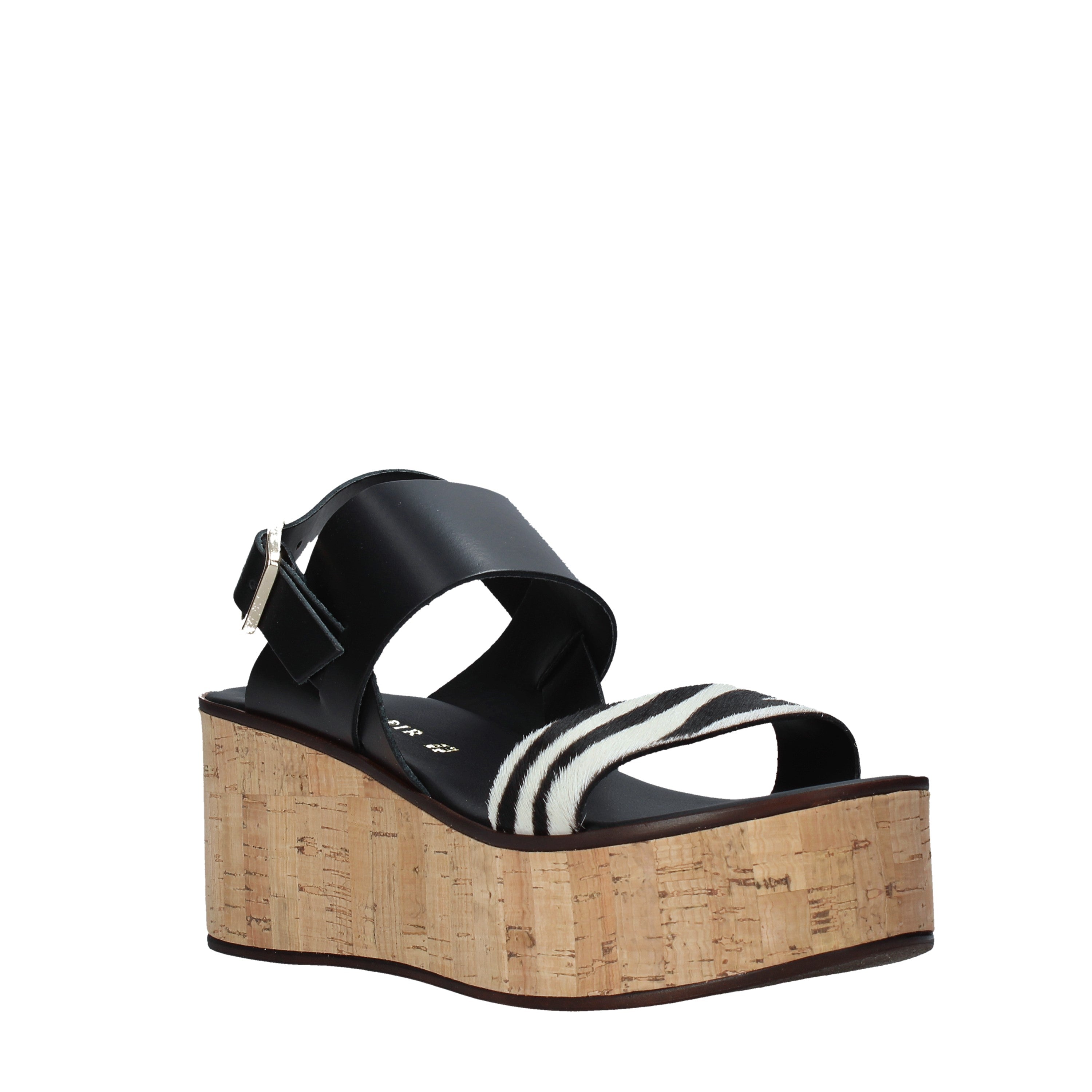 Sandali zeppa Nero Cafenoir