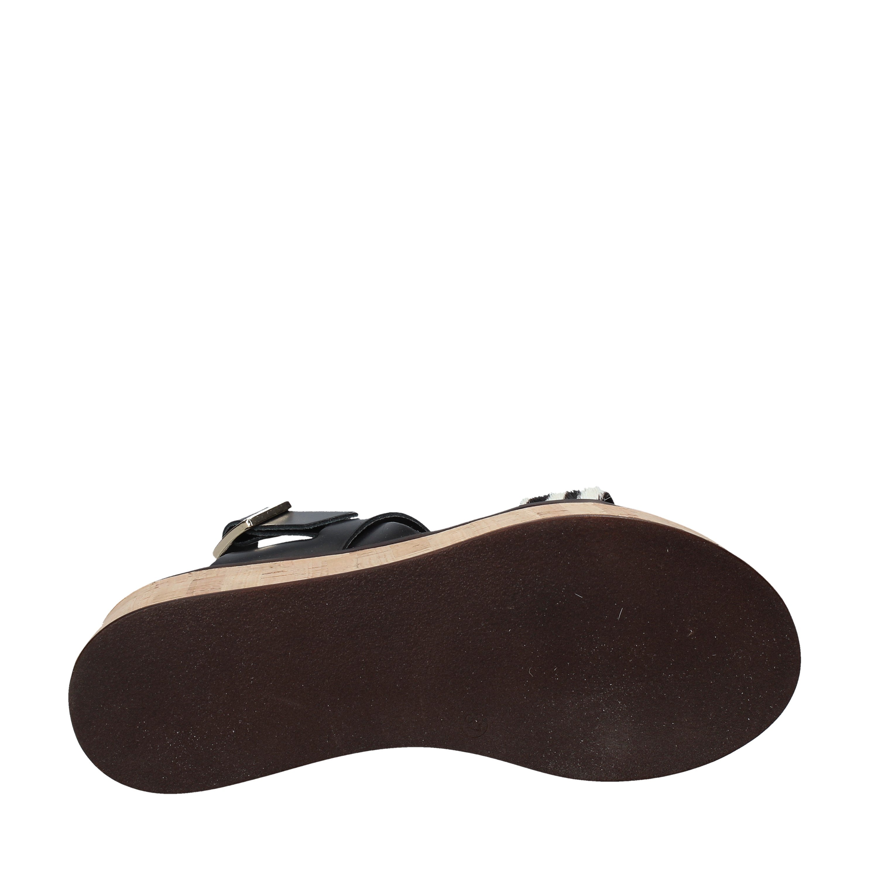 Sandali zeppa Nero Cafenoir