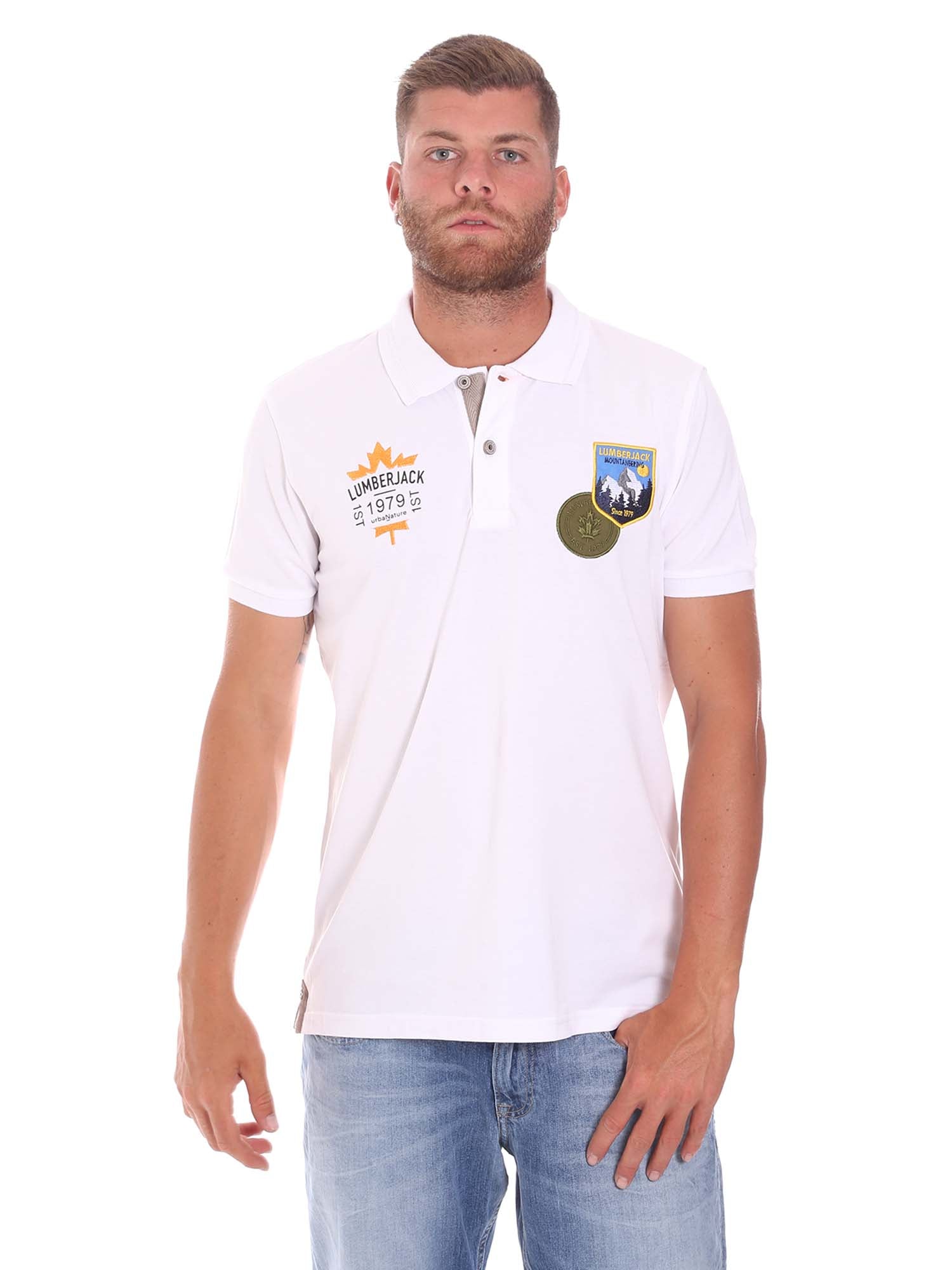 Polo Bianco Lumberjack