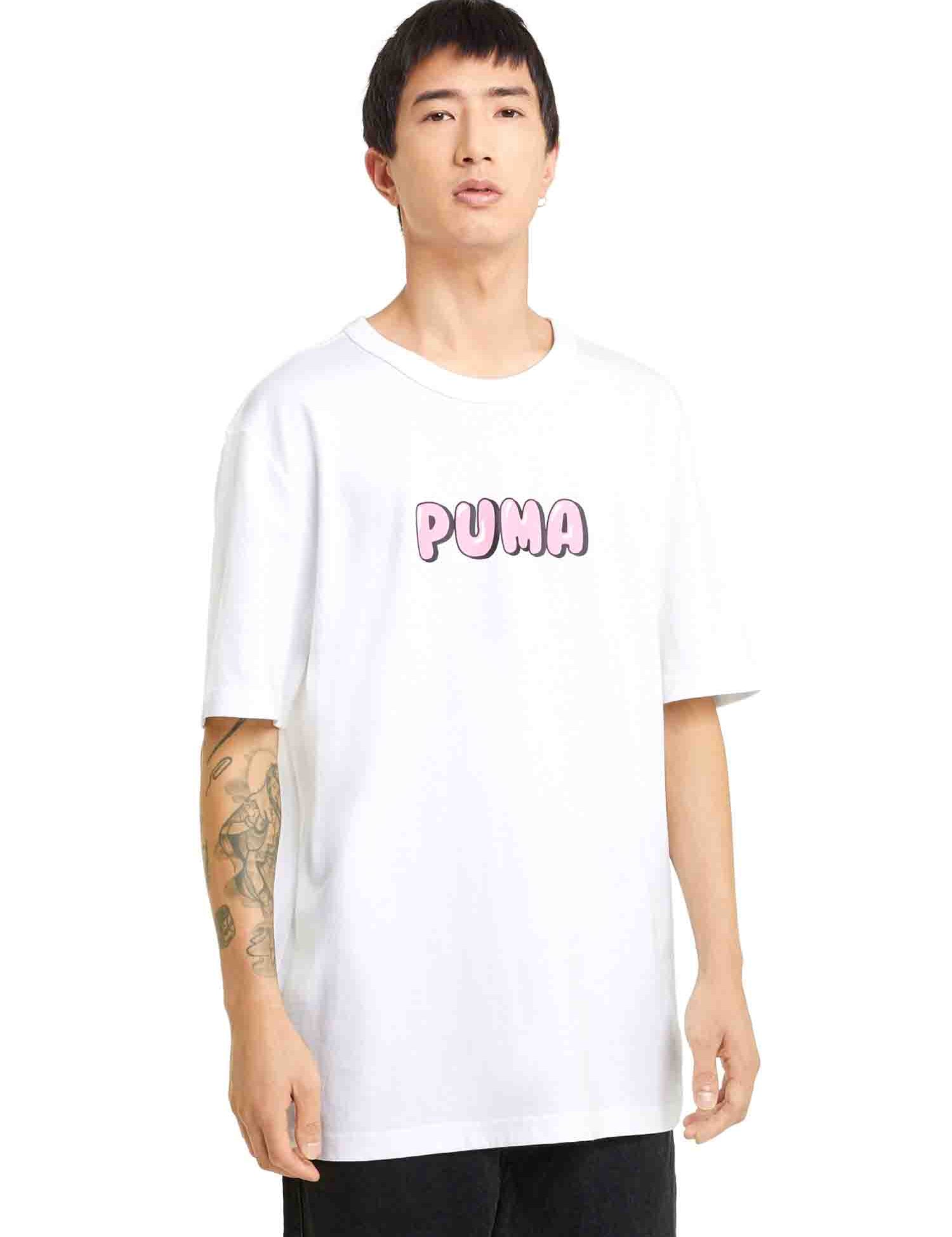 T-shirt Bianco Tee 002 Puma