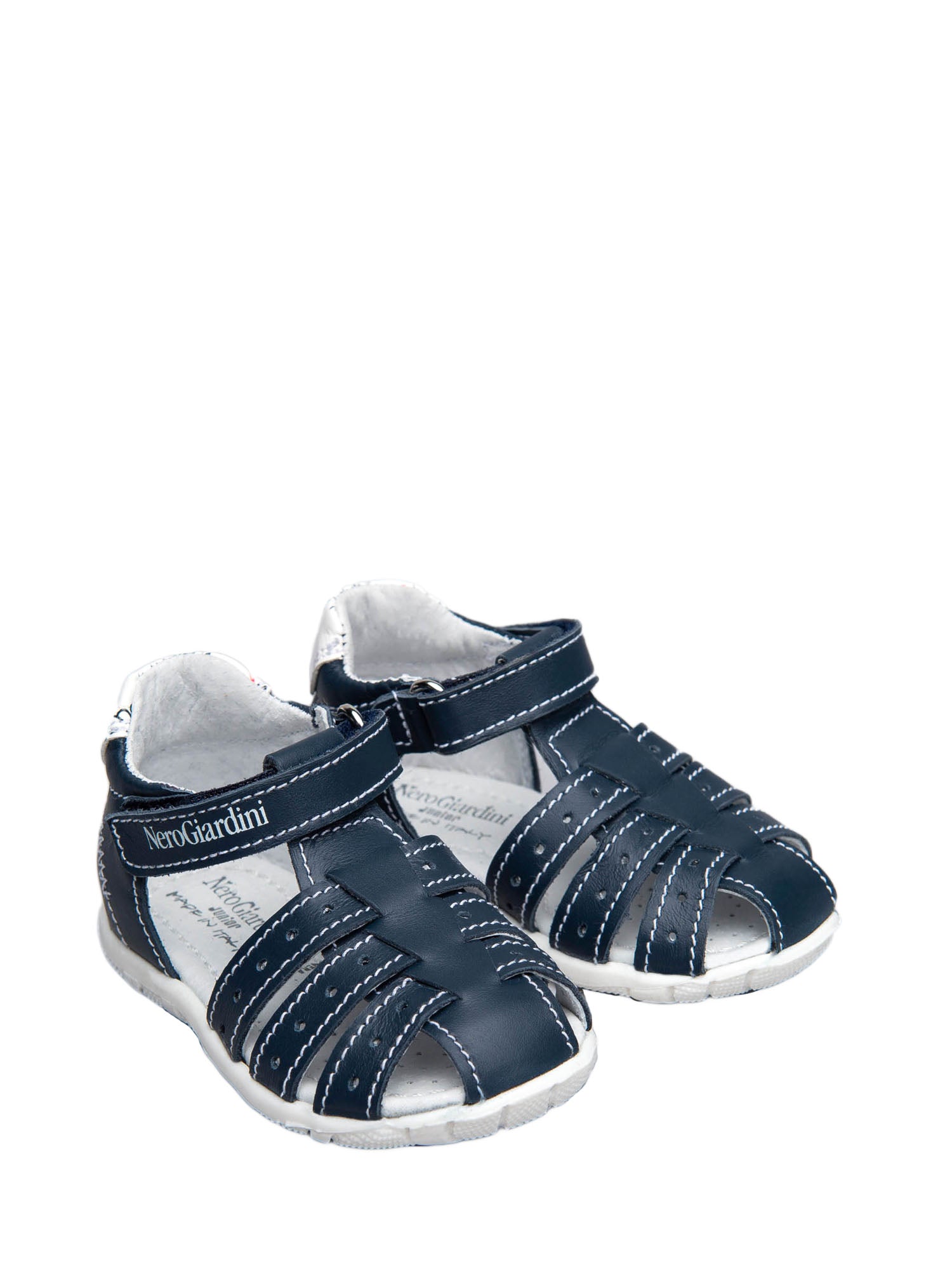 Sandali con strappi Blu Nero Giardini Junior