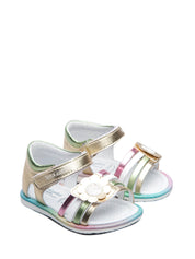 Sandali con strappi Dorato Nero Giardini Junior