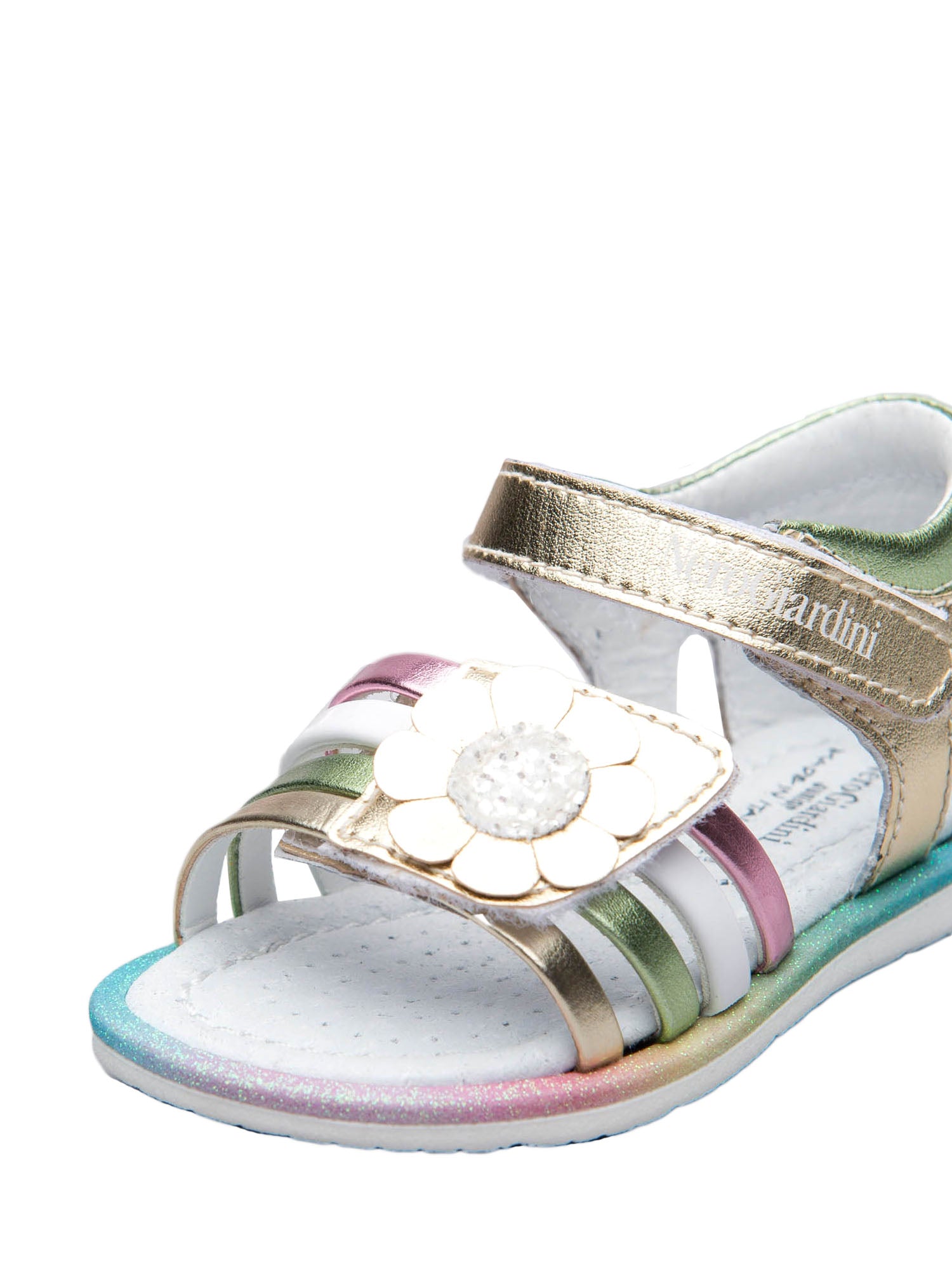 Sandali con strappi Dorato Nero Giardini Junior