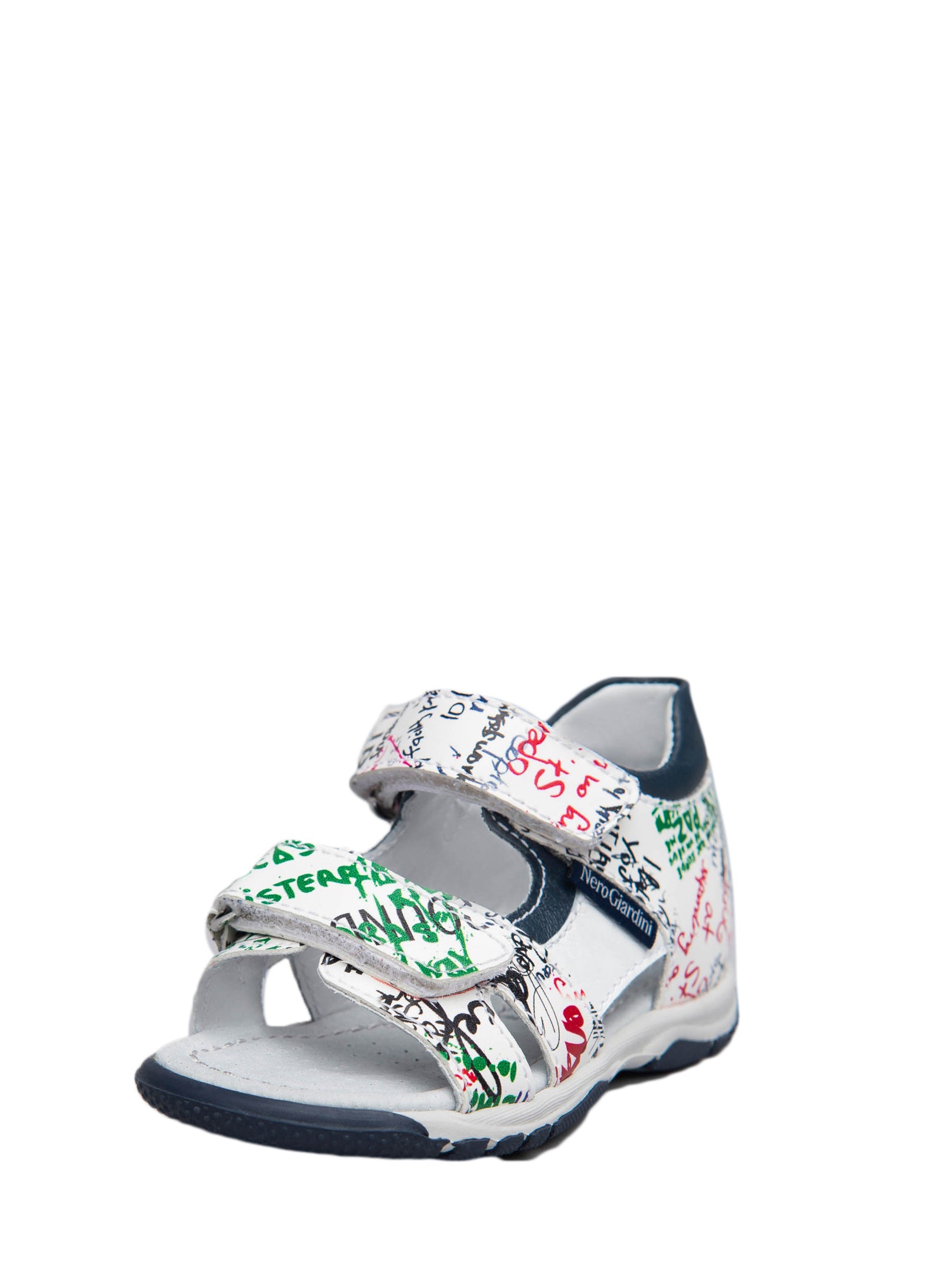 Sandali con strappi Bianco Nero Giardini Junior