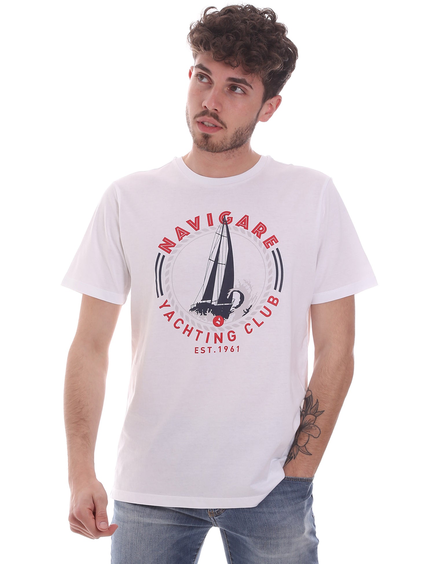 T-shirt Bianco Navigare