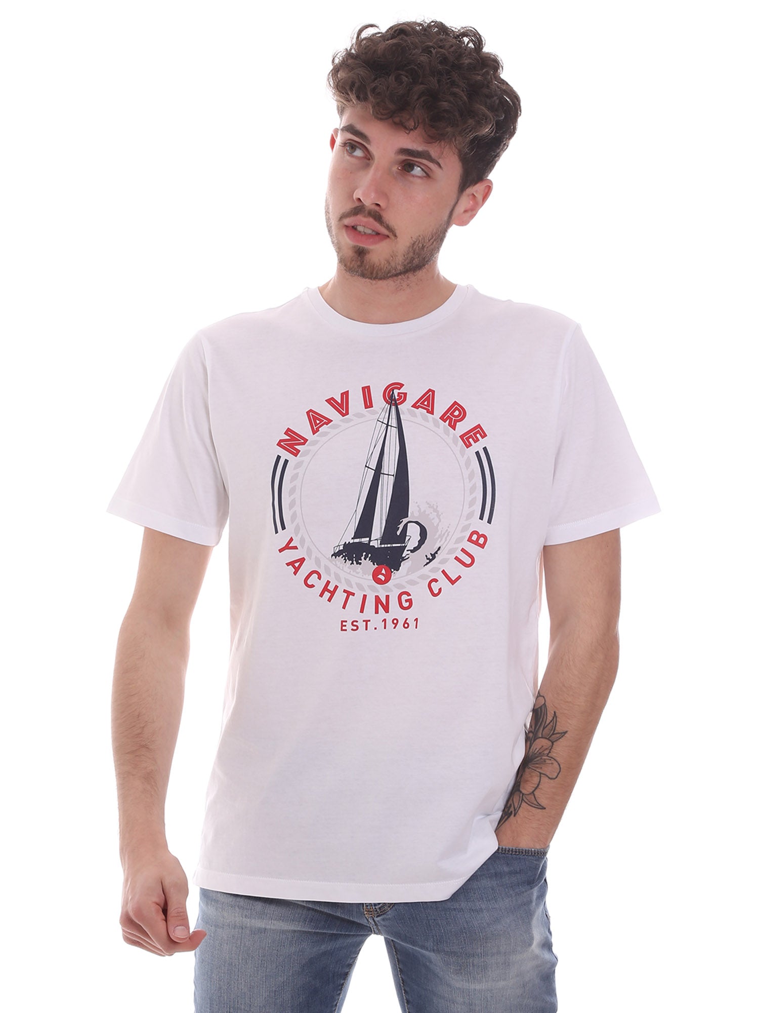 T-shirt Bianco Navigare