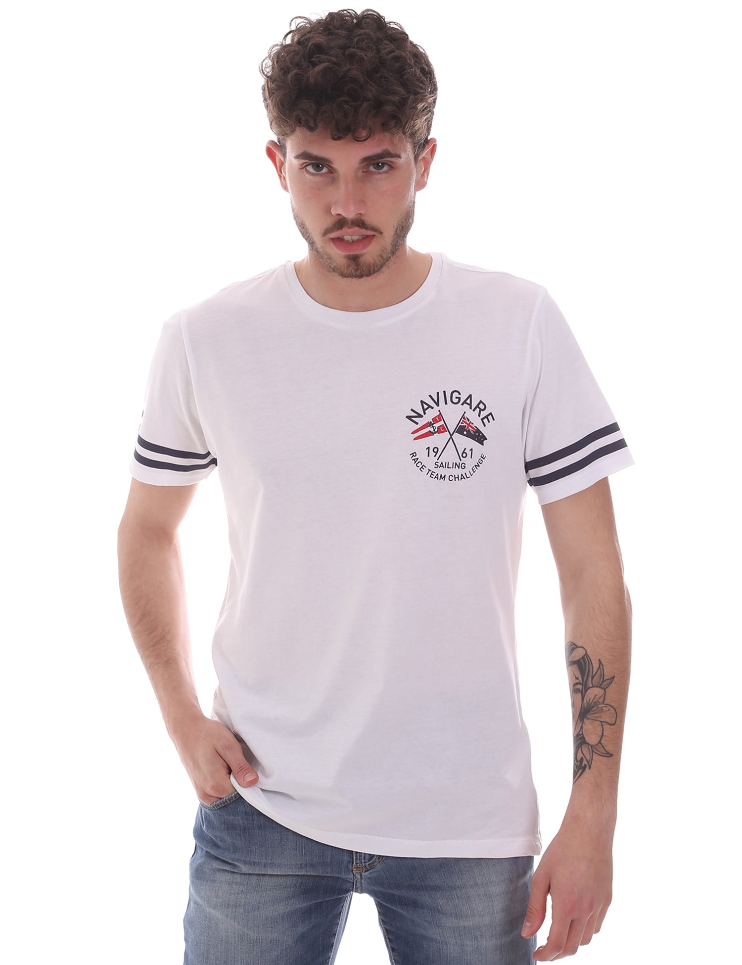 T-shirt Bianco Navigare