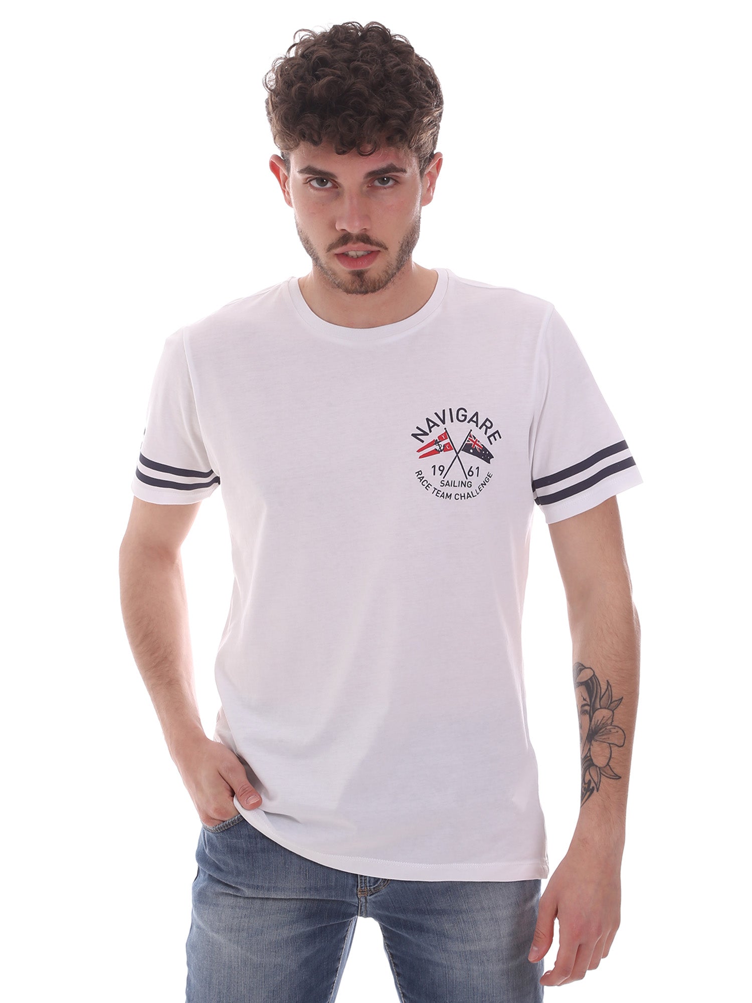 T-shirt Bianco Navigare