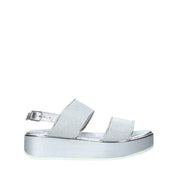 Sandali zeppa Argento Melluso