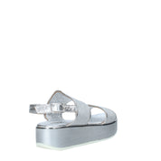 Sandali zeppa Argento Melluso