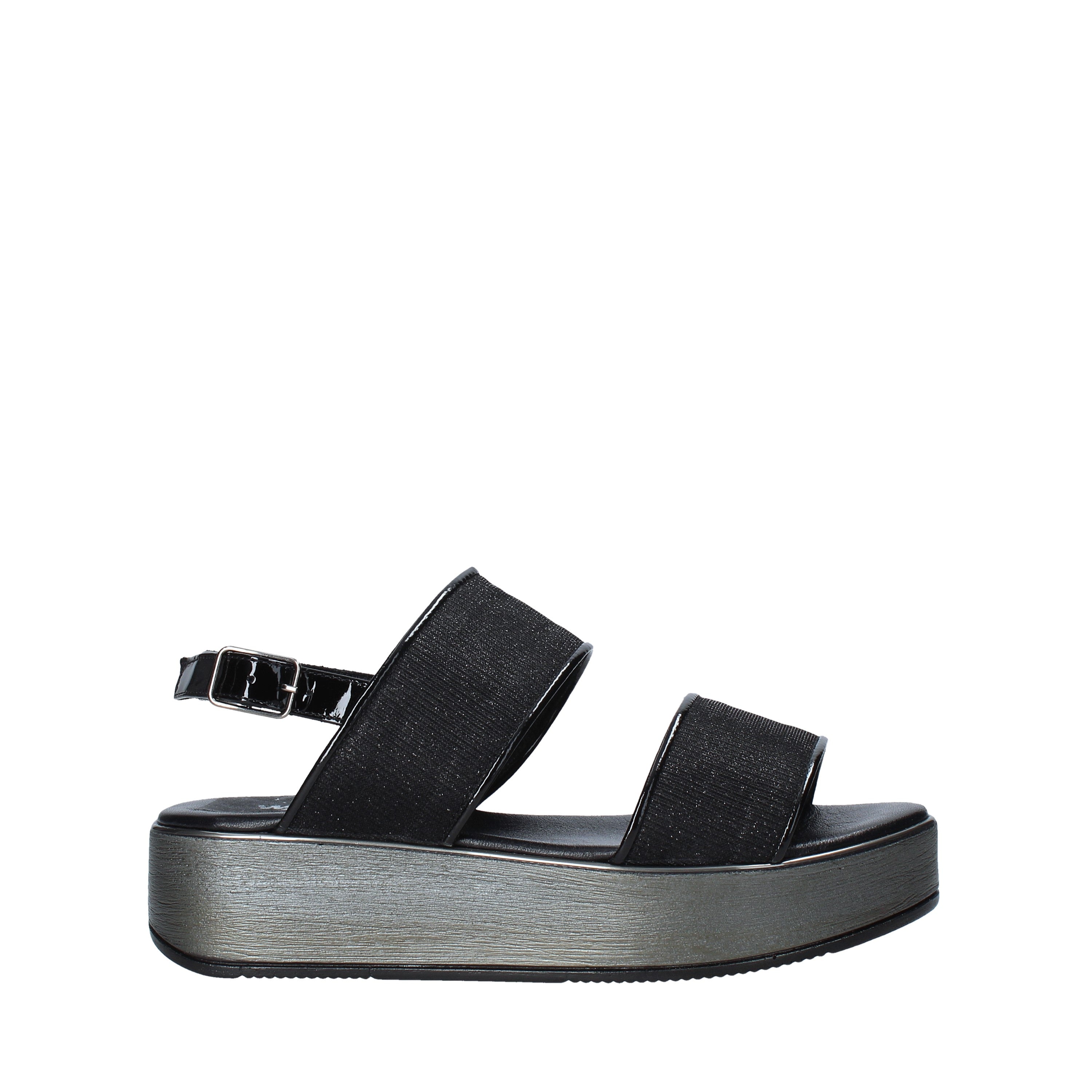 Sandali zeppa Nero Melluso