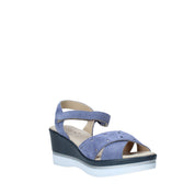 Sandali zeppa Blu Blu Melluso