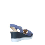 Sandali zeppa Blu Blu Melluso