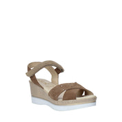 Sandali zeppa Marrone Melluso