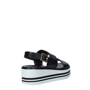 Sandali zeppa Nero Melluso