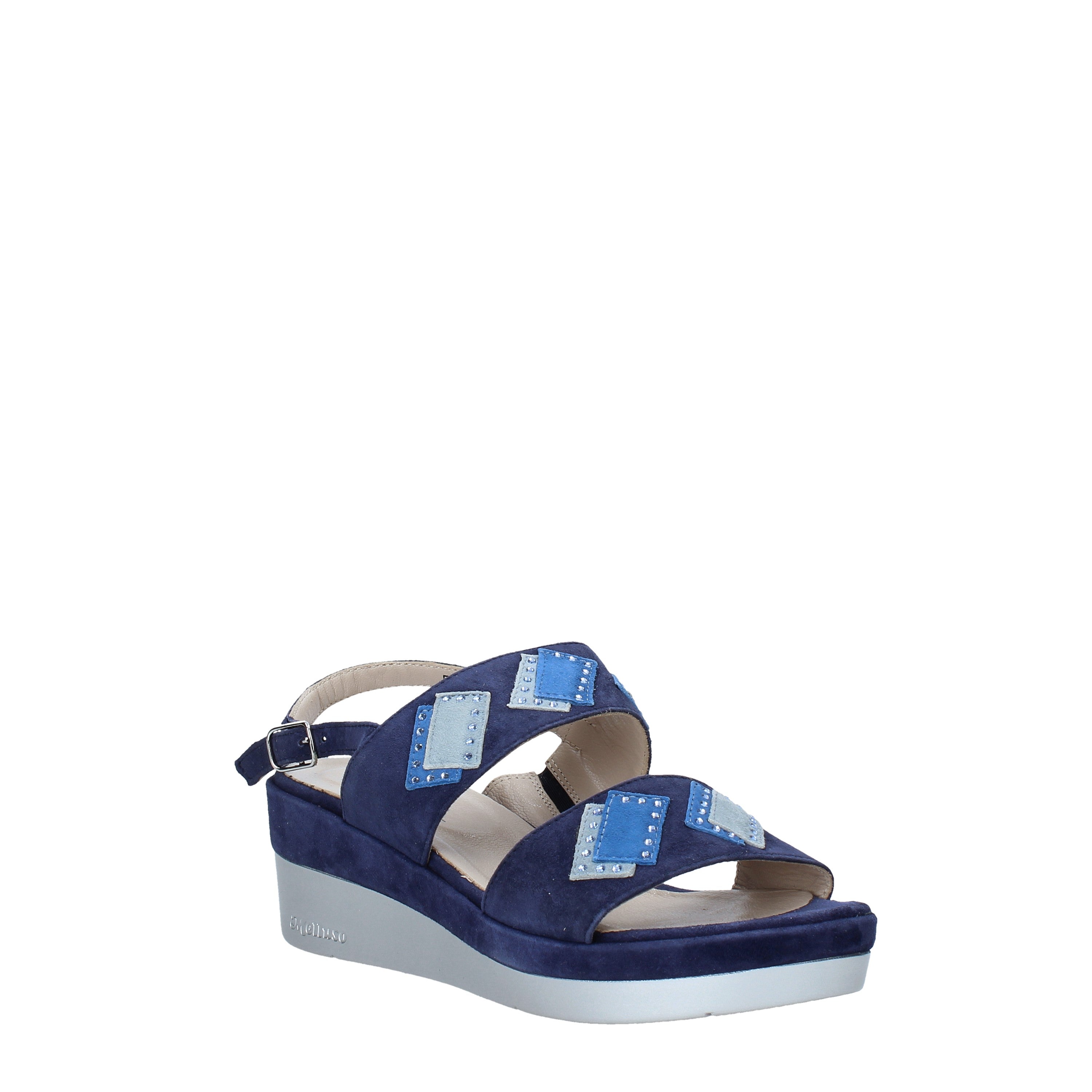 Sandali zeppa Blu Melluso
