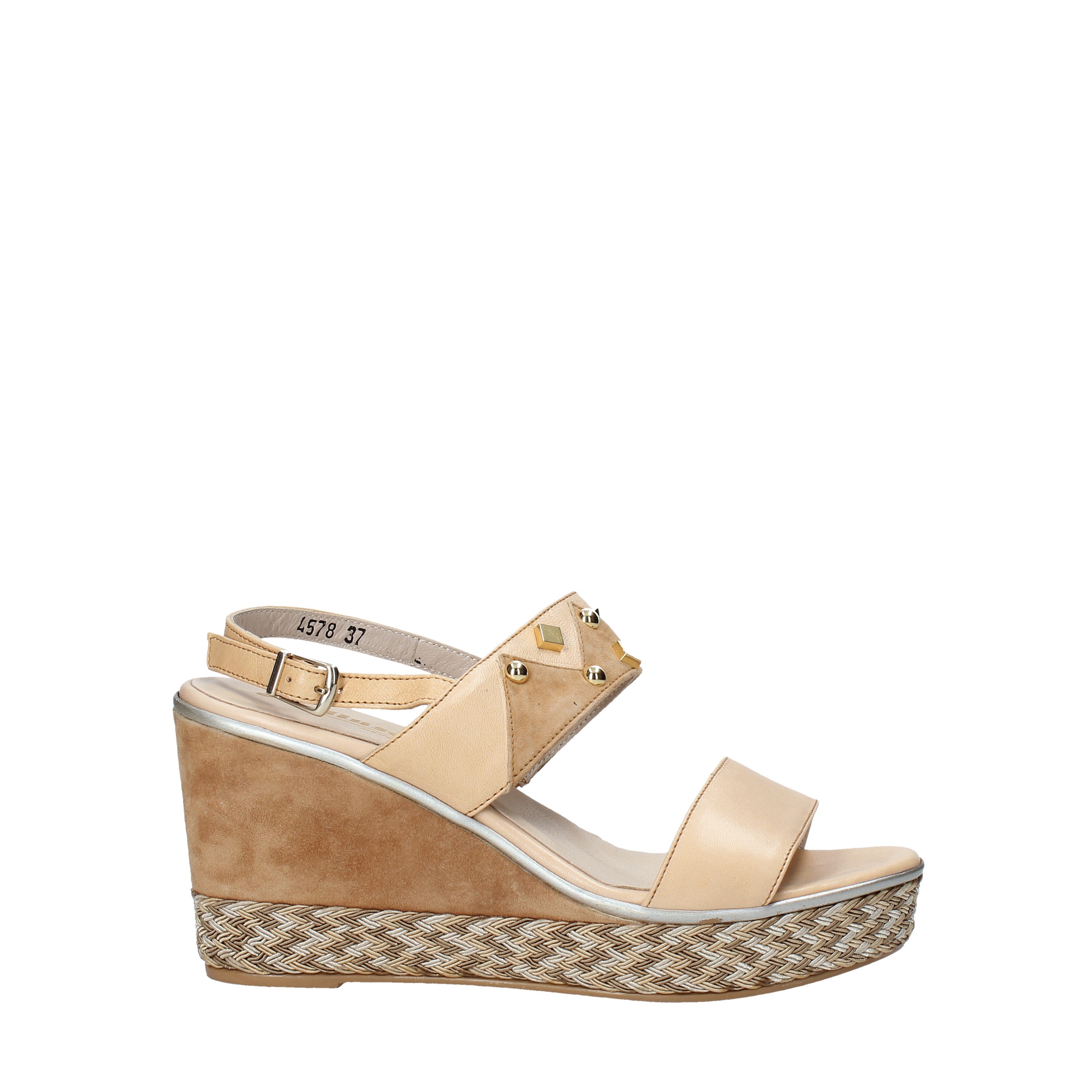 Sandali zeppa Marrone Chiaro Melluso