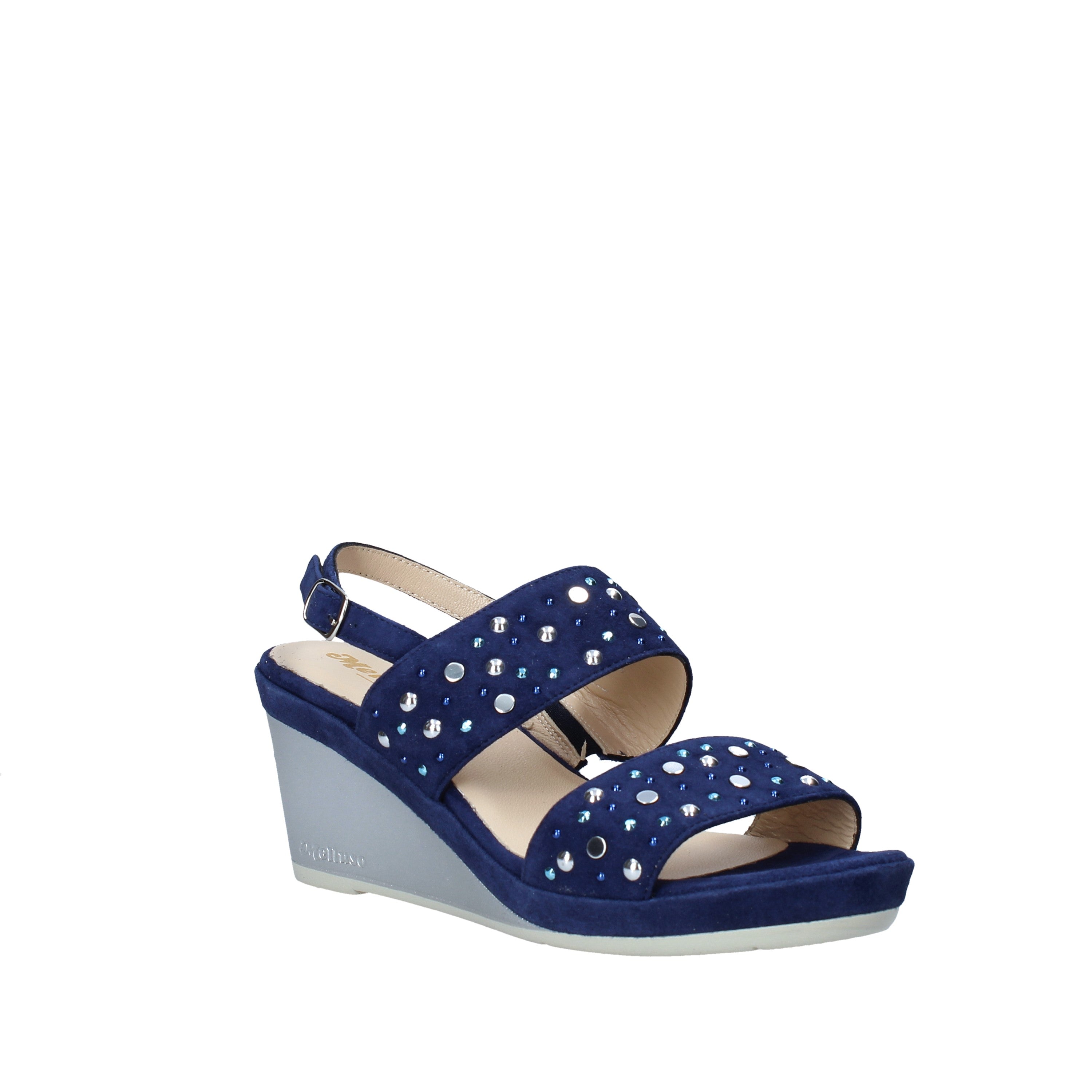 Sandali zeppa Blu Melluso
