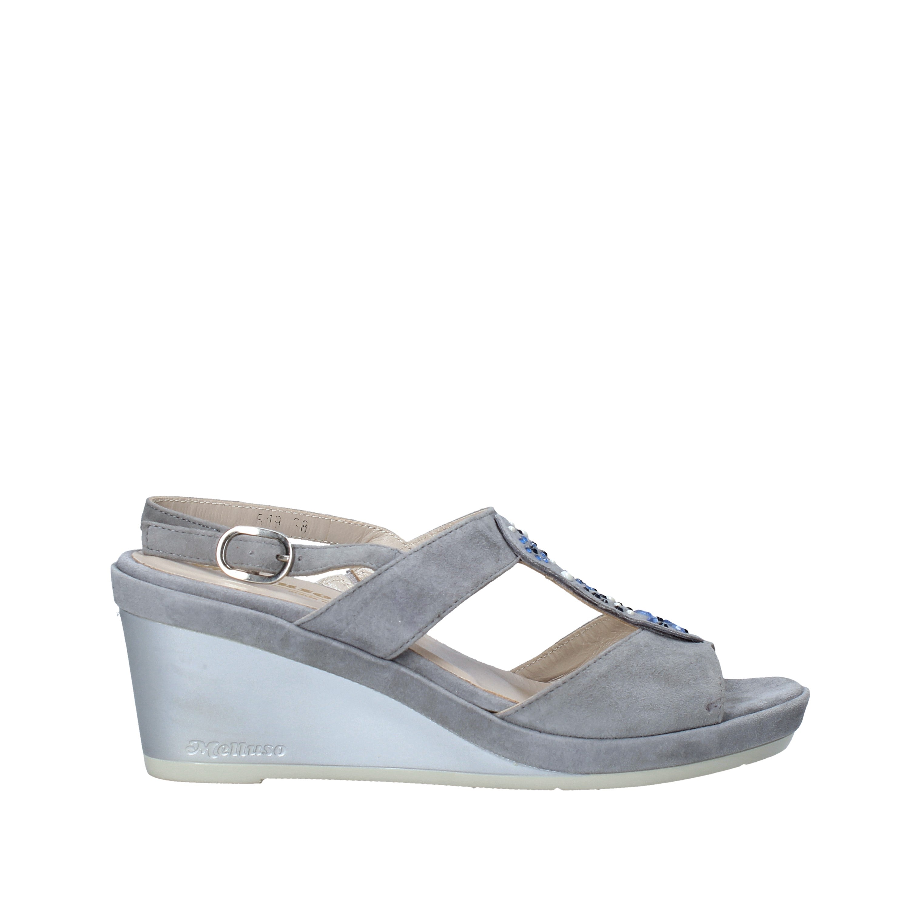 Sandali zeppa Grigio Melluso