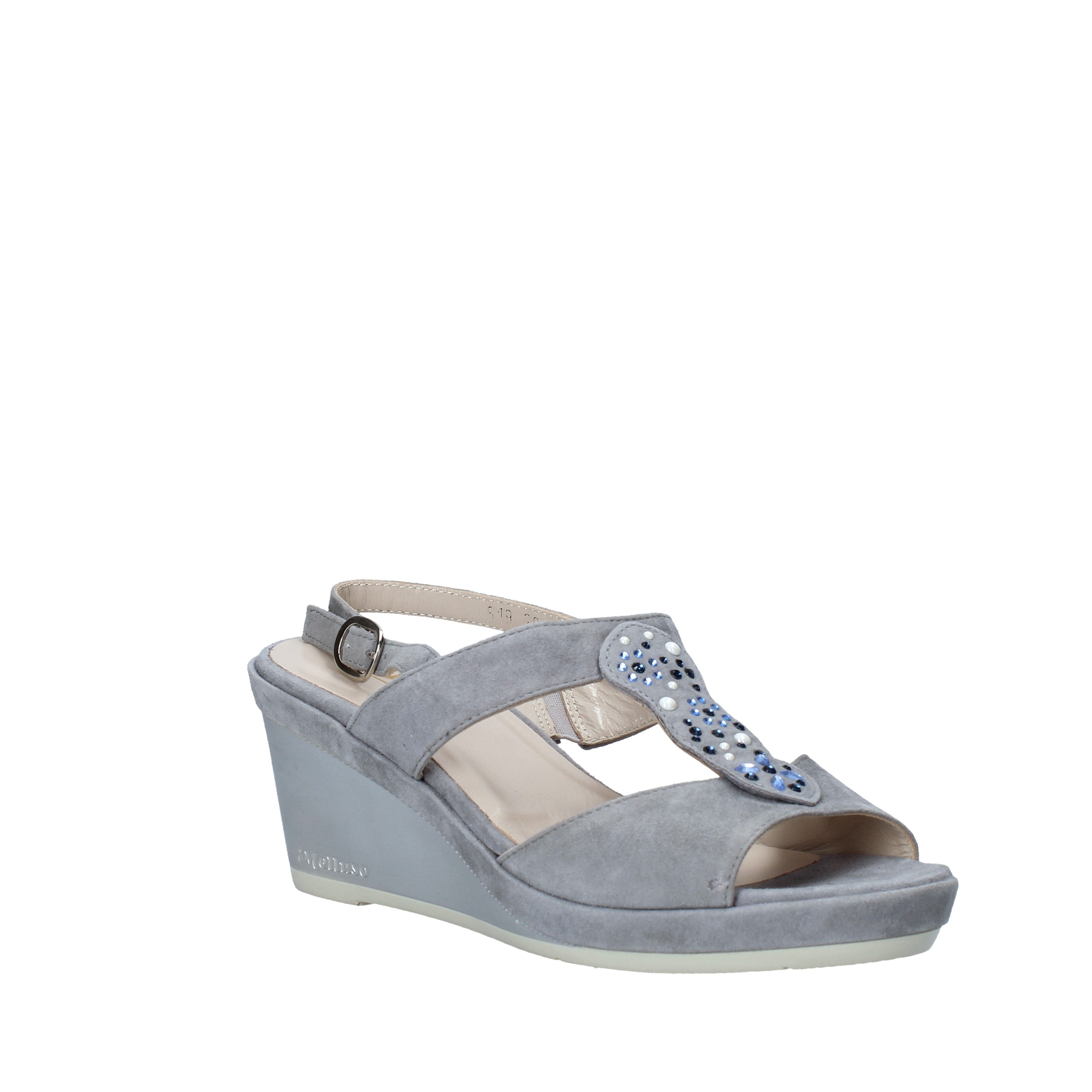 Sandali zeppa Grigio Melluso