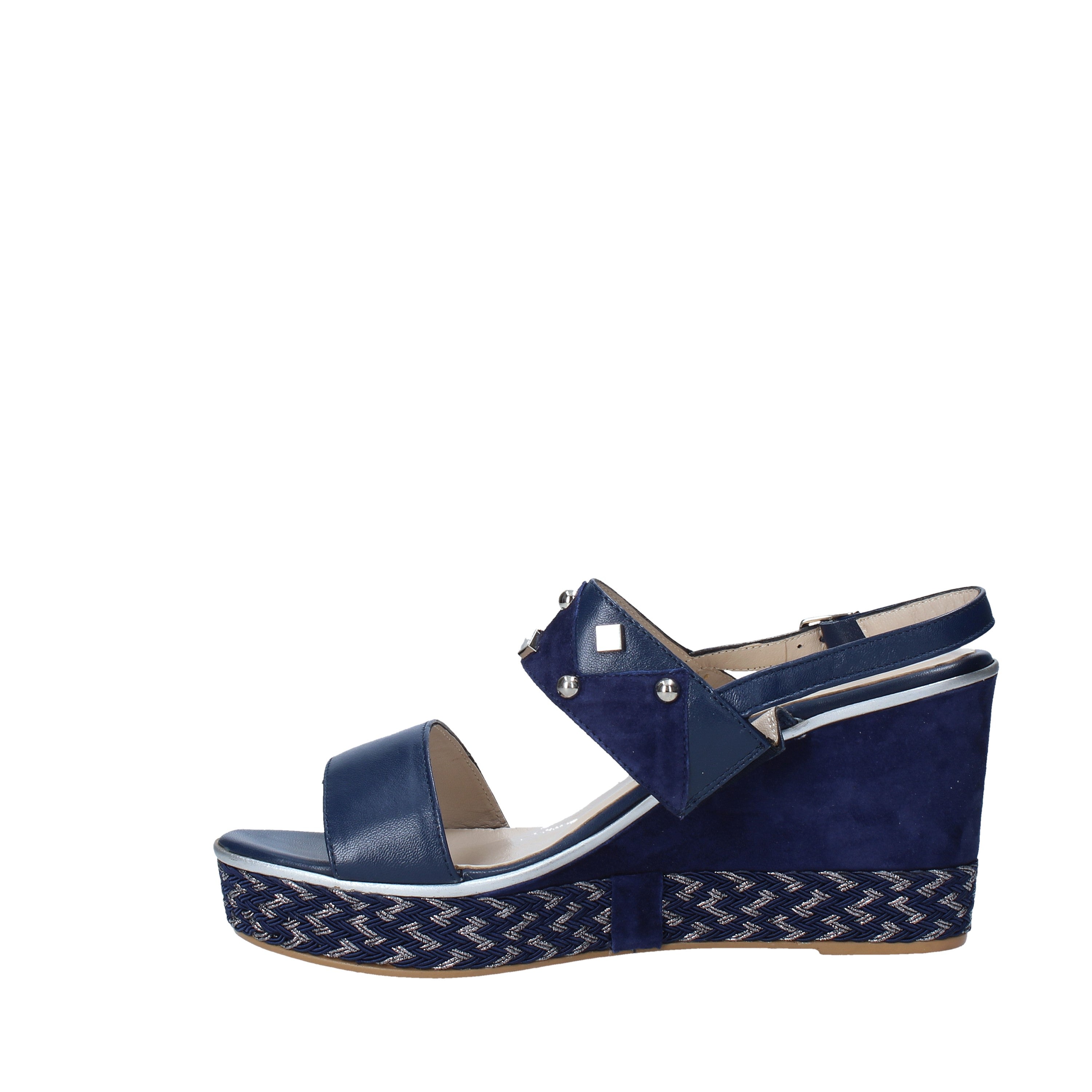 Sandali zeppa Blu Melluso