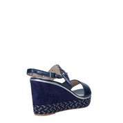 Sandali zeppa Blu Melluso