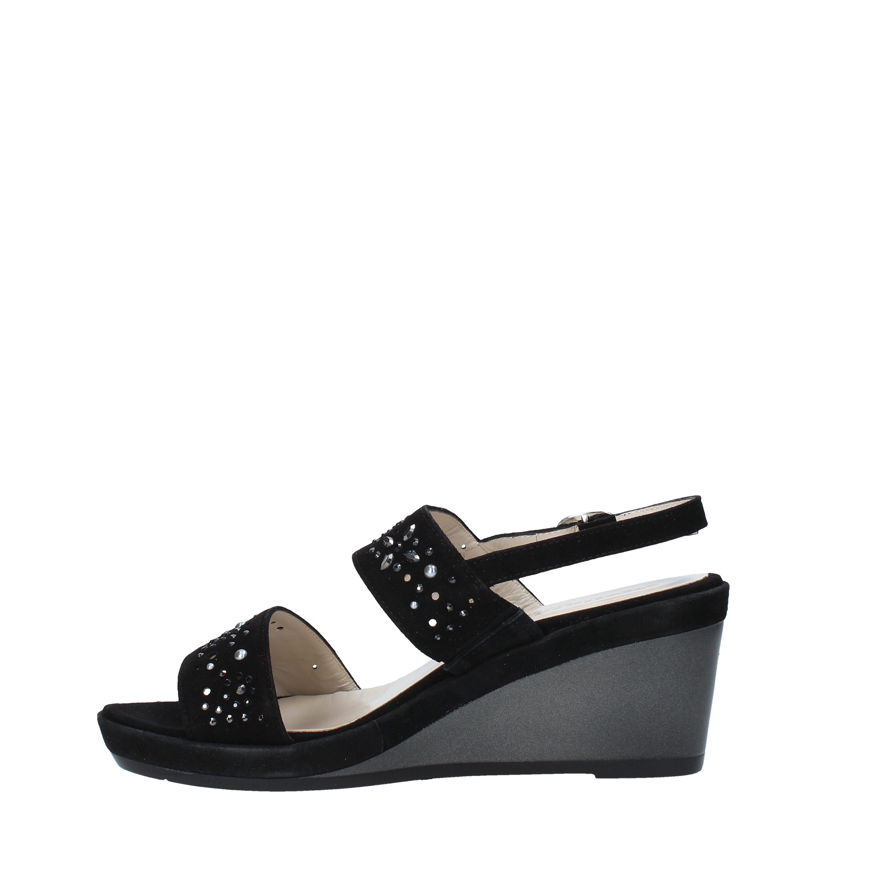 Sandali zeppa Nero Melluso