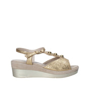 Sandali zeppa Dorato Melluso