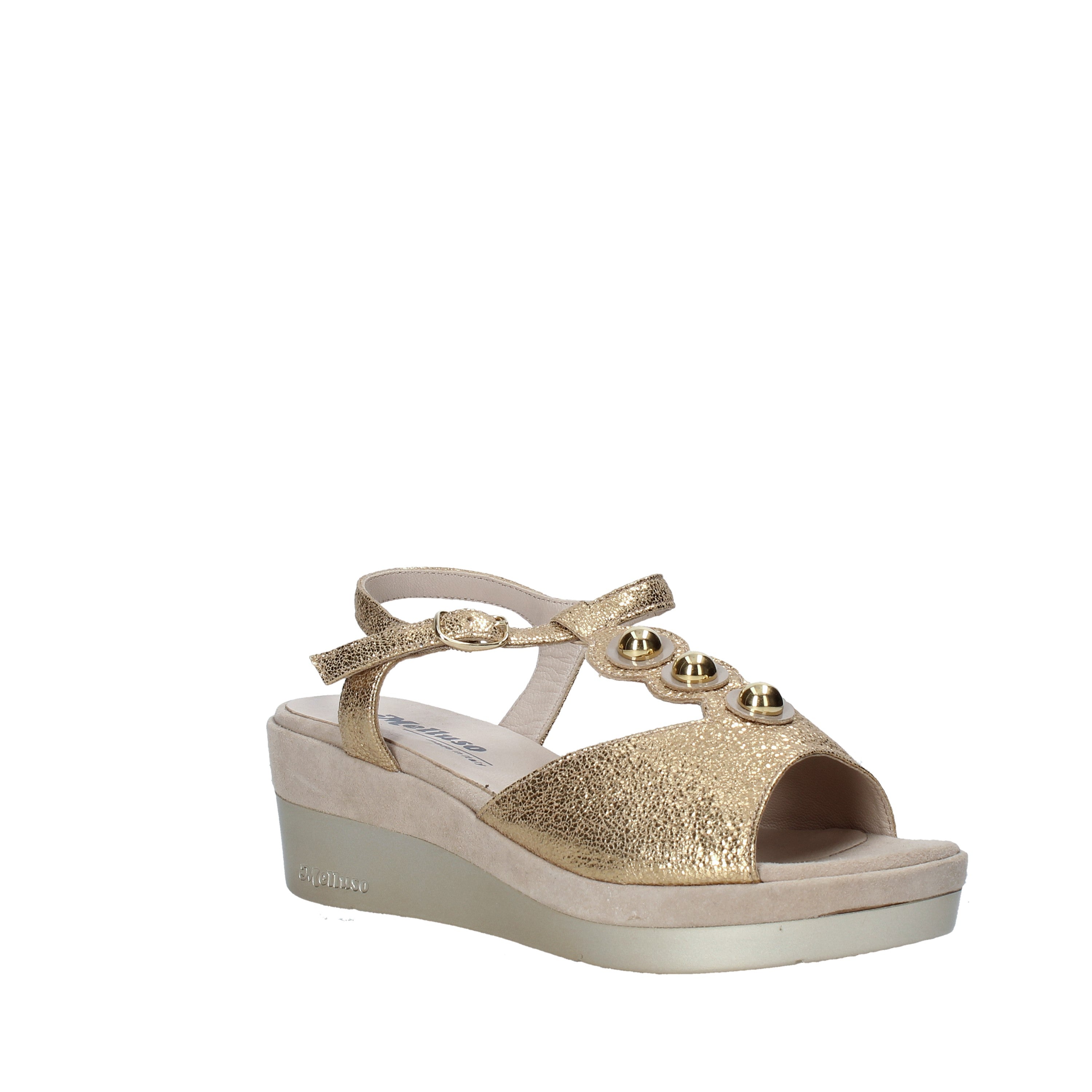 Sandali zeppa Dorato Melluso