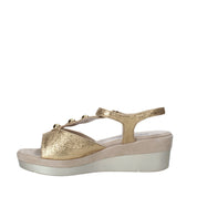 Sandali zeppa Dorato Melluso