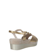 Sandali zeppa Dorato Melluso