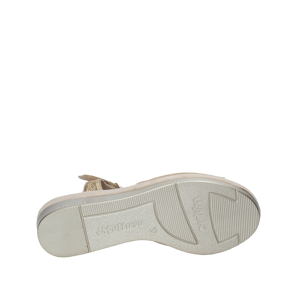 Sandali zeppa Dorato Melluso