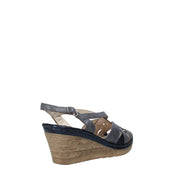 Sandali zeppa Blu Melluso