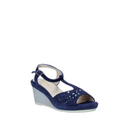 Sandali zeppa Blu Melluso