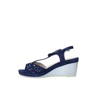 Sandali zeppa Blu Melluso