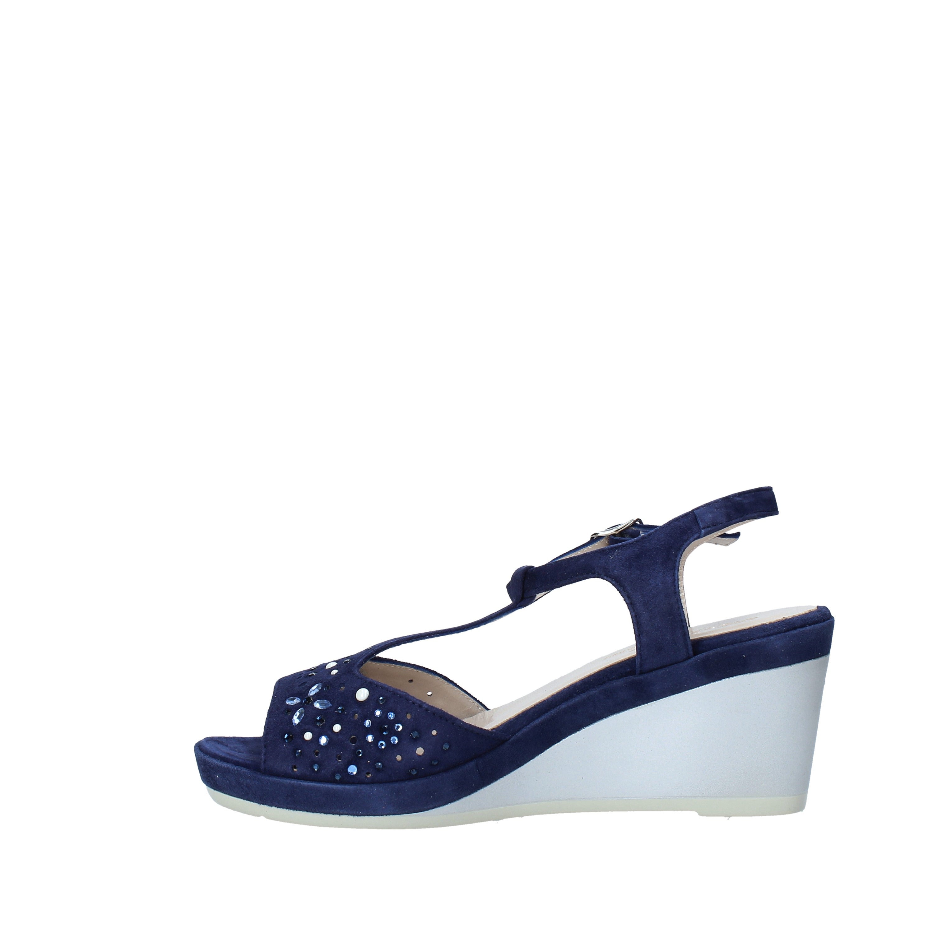 Sandali zeppa Blu Melluso
