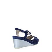 Sandali zeppa Blu Melluso