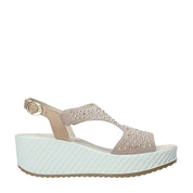 Sandali zeppa Beige Enval