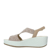 Sandali zeppa Beige Enval