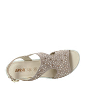 Sandali zeppa Beige Enval