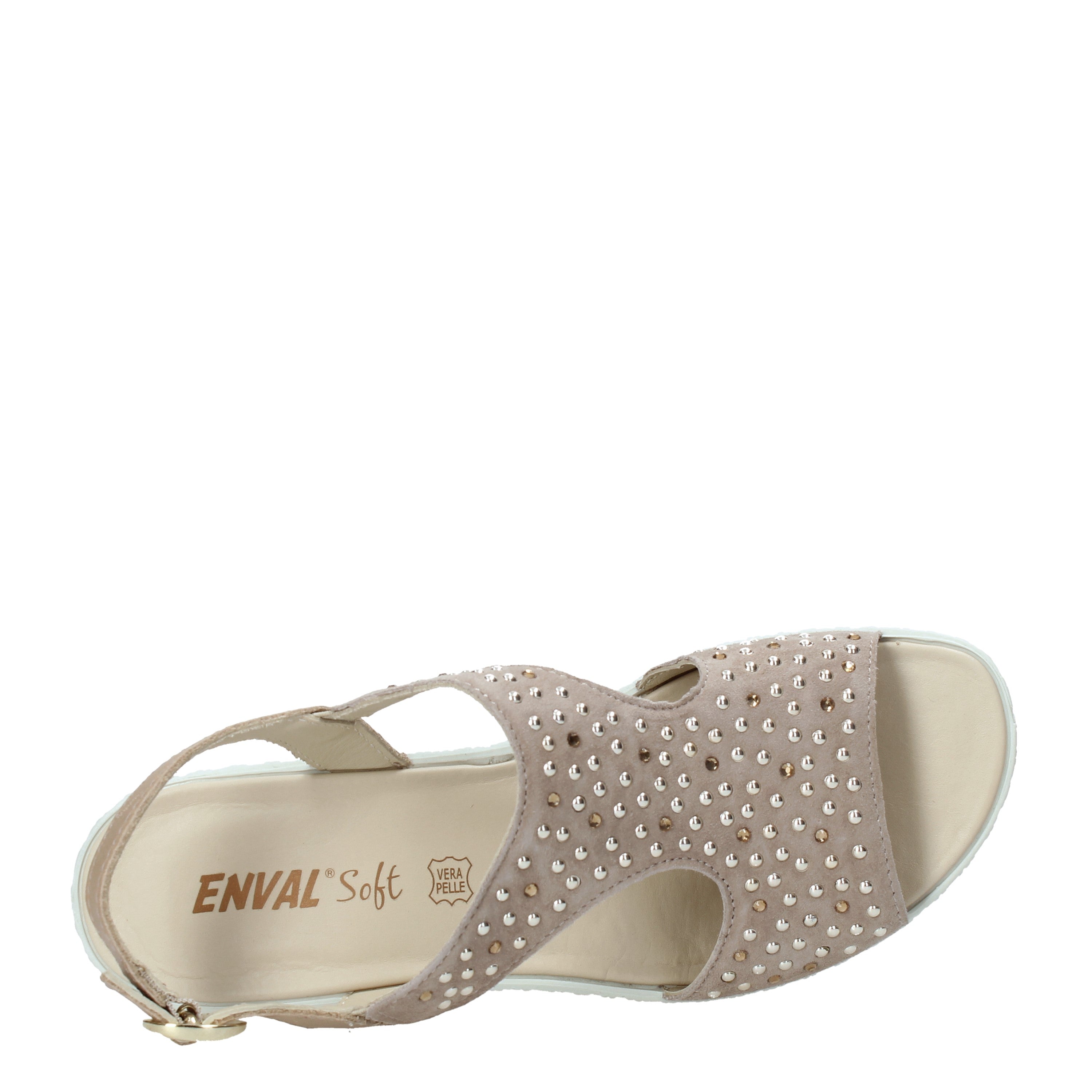 Sandali zeppa Beige Enval