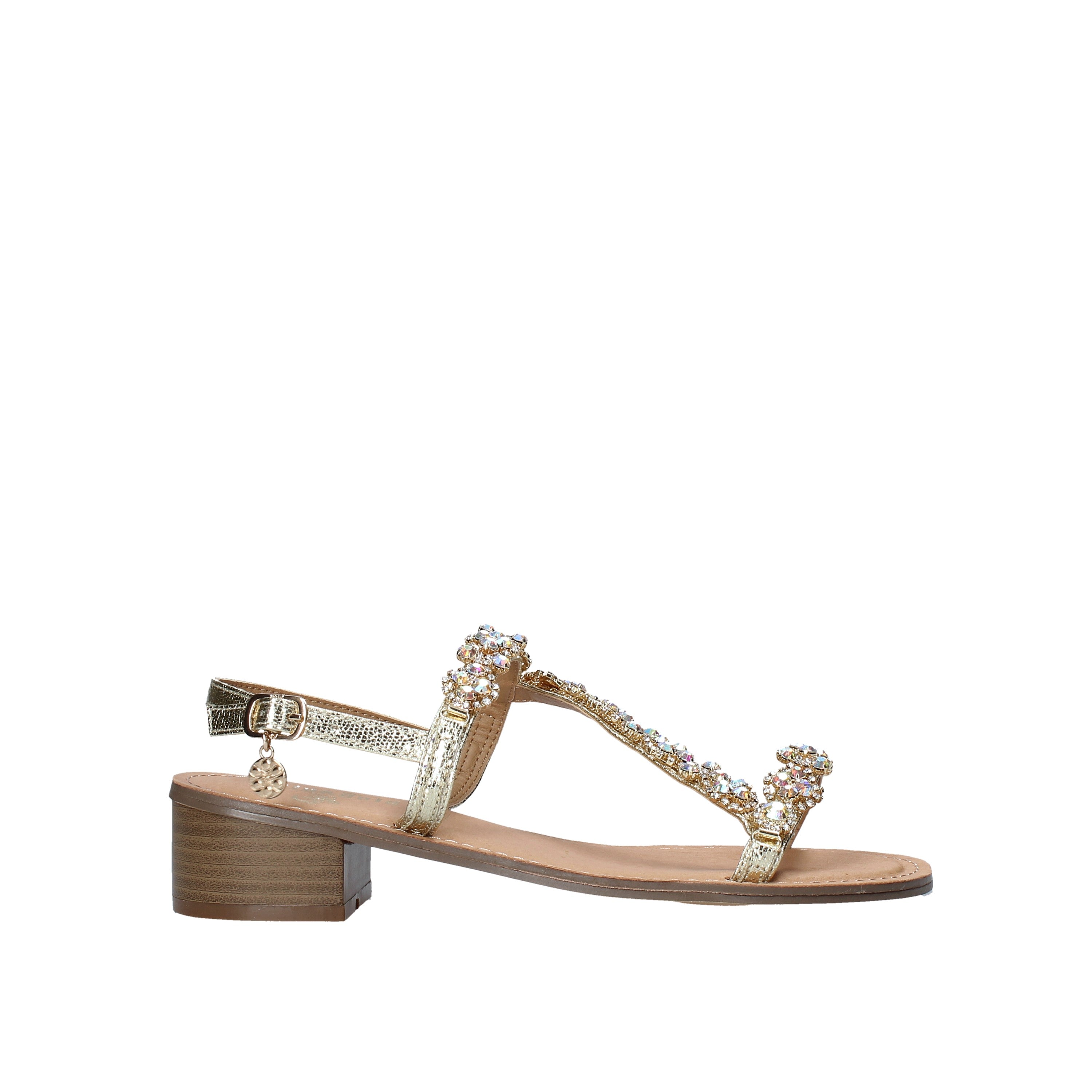 Sandali tacco Dorato Gold&gold
