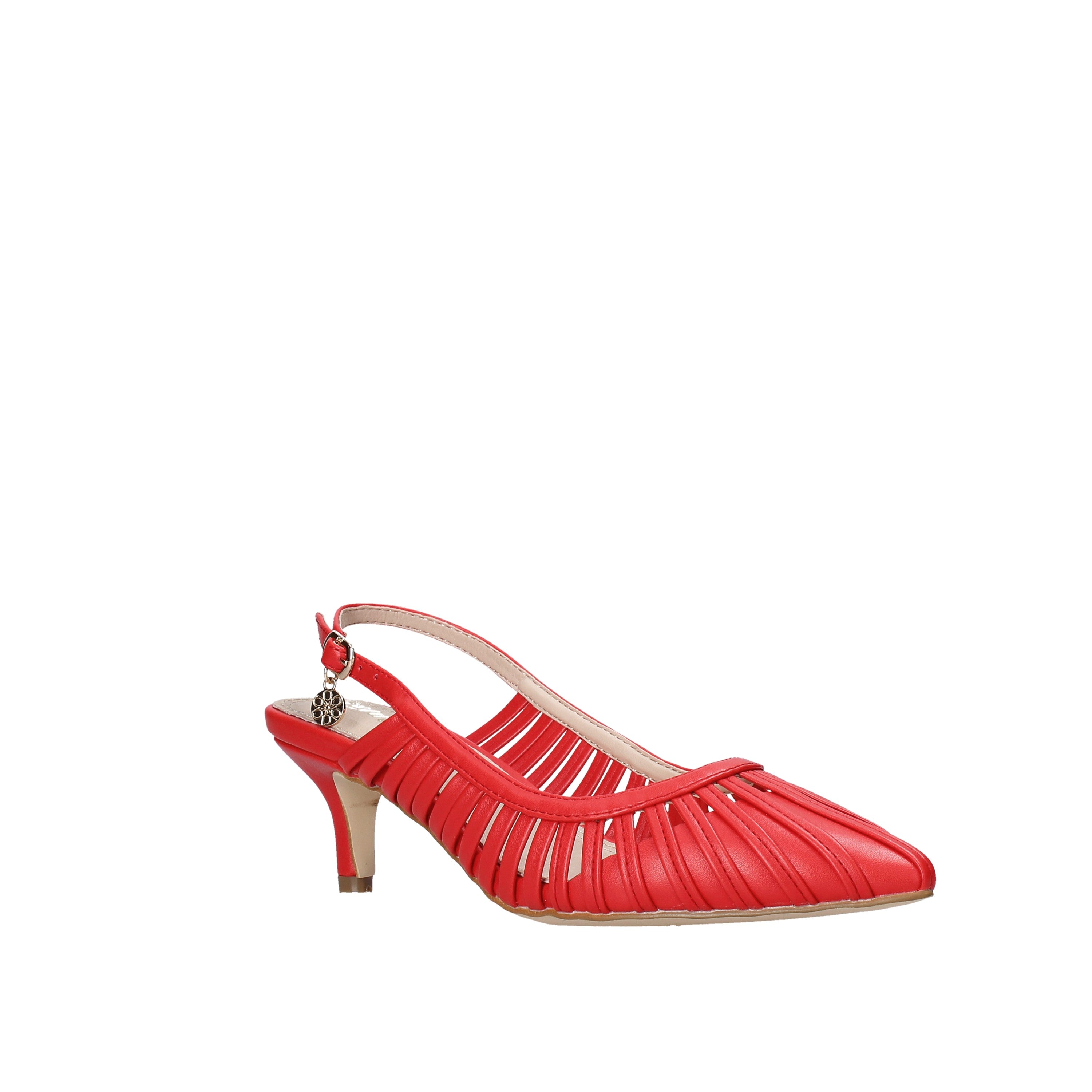 Sandali tacco Rosso Gold&gold