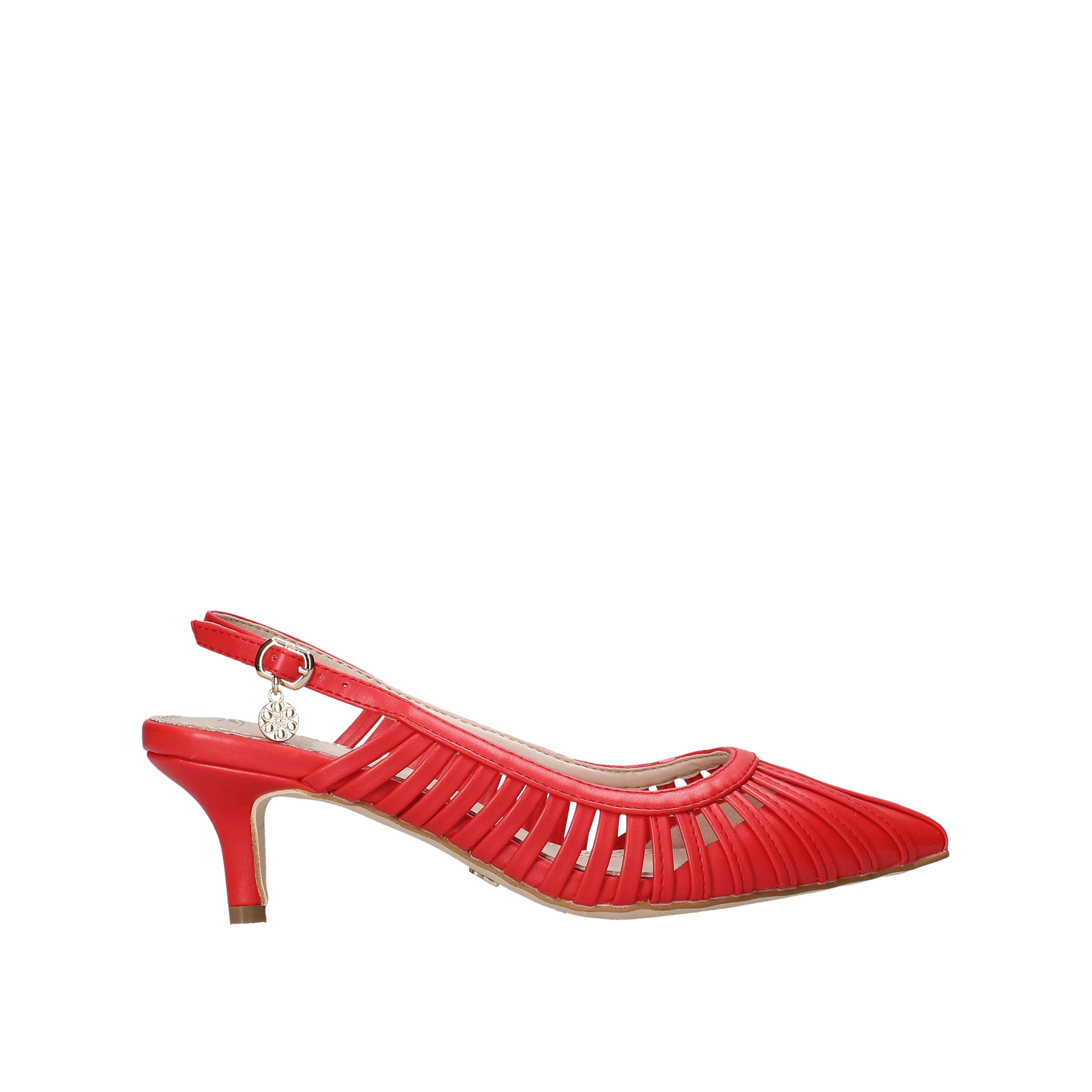 Sandali tacco Rosso Gold&gold