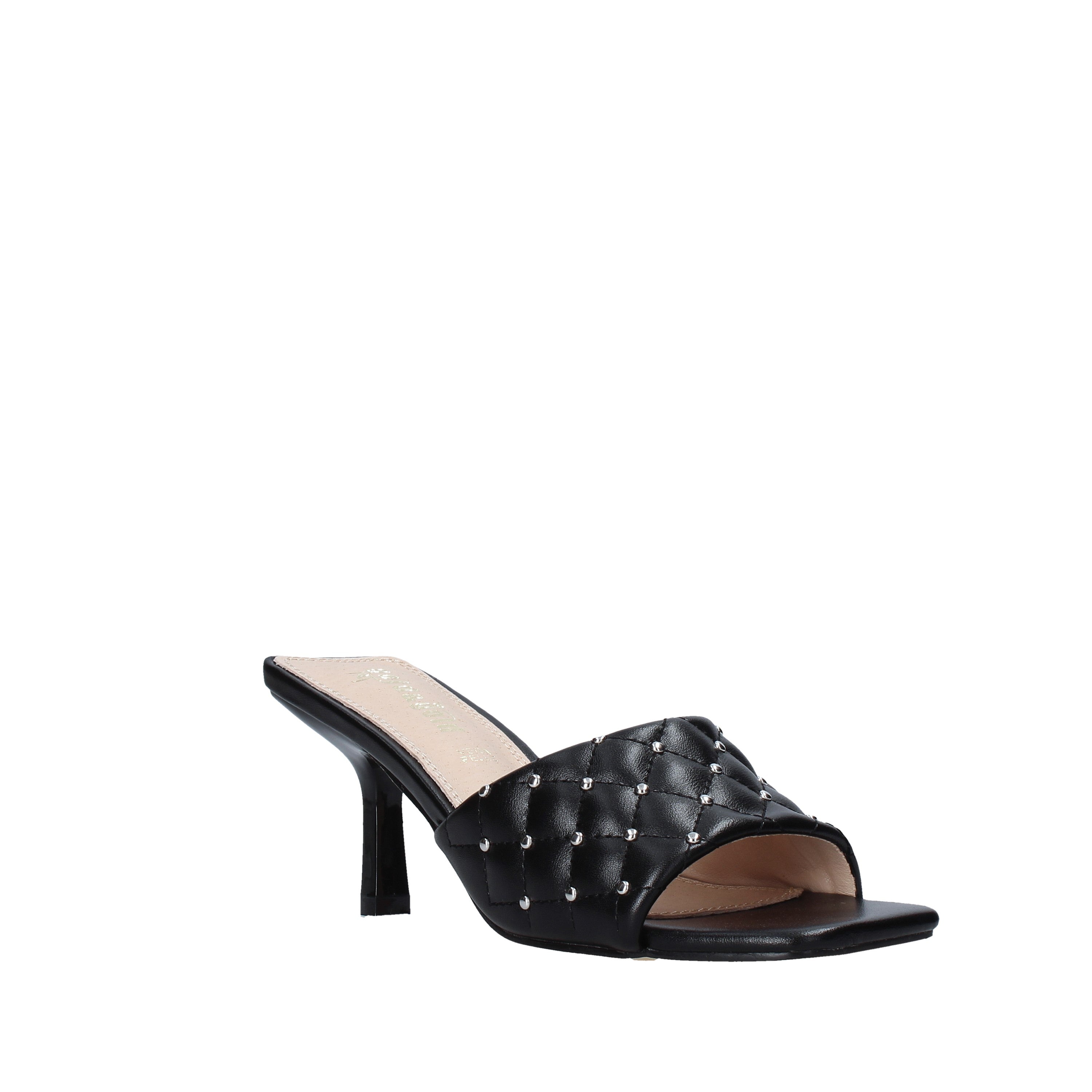 Sandali tacco Nero Gold&gold